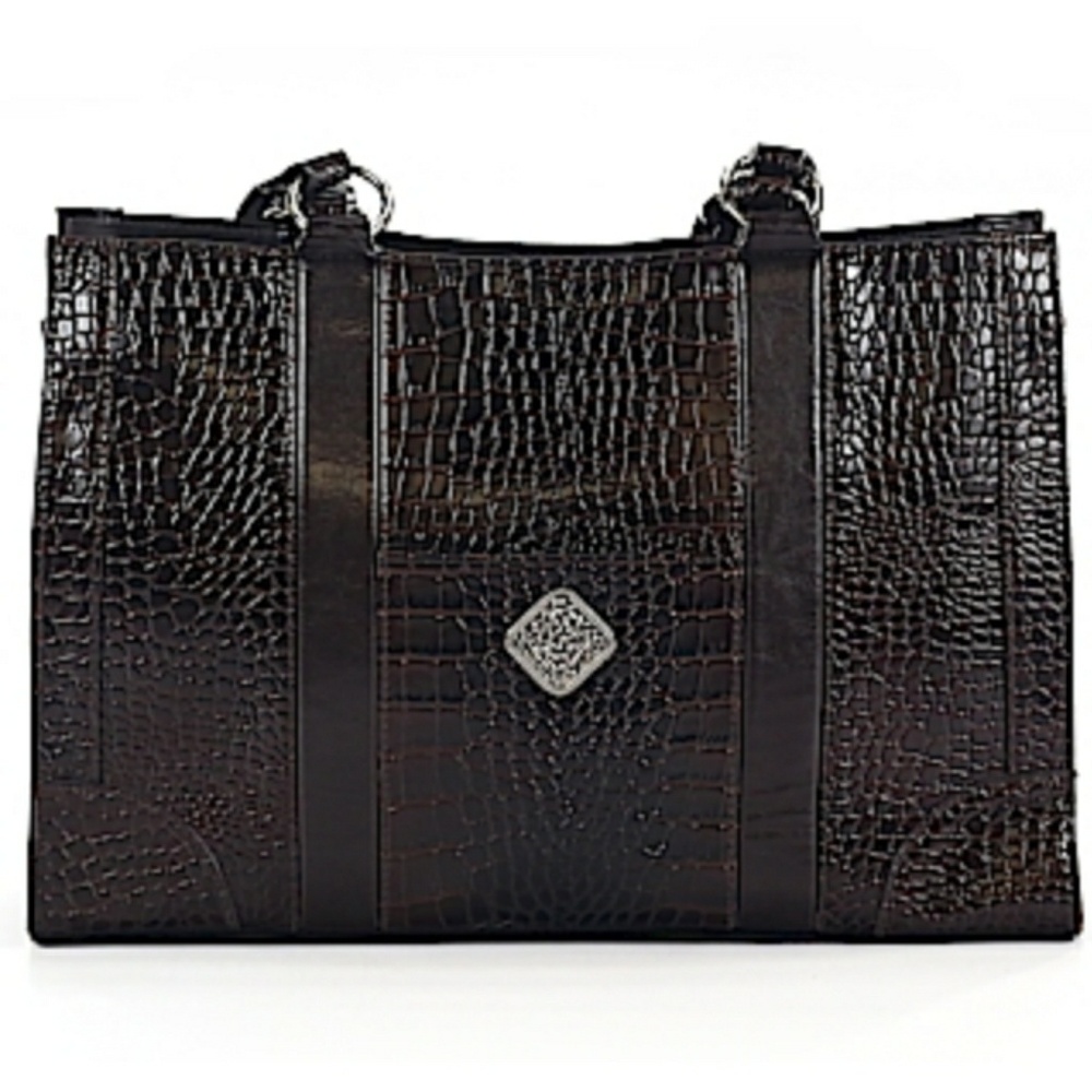 - Coldwater Creek Brown Faux Leather Tote